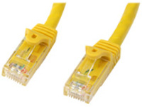 StarTech.com 1m CAT6 Ethernet Cable, 10 Gigabit Snagless RJ45 650MHz 100W PoE Patch Cord, CAT 6 10GbE UTP Network Cable w/Strain Relief, Yellow, Fluke Tested/Wiring is UL Certified/TIA