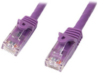 StarTech.com 2m CAT6 Ethernet Cable, 10 Gigabit Snagless RJ45 650MHz 100W PoE Patch Cord, CAT 6 10GbE UTP Network Cable w/Strain Relief, Purple, Fluke Tested/Wiring is UL Certified/TIA