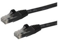 StarTech.com 15m CAT6 Ethernet Cable, 10 Gigabit Snagless RJ45 650MHz 100W PoE Patch Cord, CAT 6 10GbE UTP Network Cable w/Strain Relief, Black, Fluke Tested/Wiring is UL Certified/TIA