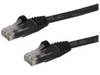StarTech.com 50cm CAT6 Ethernet Cable, 10 Gigabit Snagless RJ45 650MHz 100W PoE Patch Cord, CAT 6 10GbE UTP Network Cable w/Strain Relief, Black, Fluke Tested/Wiring is UL Certified/TIA