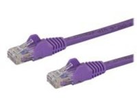 StarTech.com 5m CAT6 Ethernet Cable, 10 Gigabit Snagless RJ45 650MHz 100W PoE Patch Cord, CAT 6 10GbE UTP Network Cable w/Strain Relief, Purple, Fluke Tested/Wiring is UL Certified/TIA