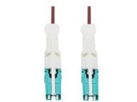 Tripp Lite 400G Duplex Multimode 50/125 OM4 Fiber Optic Cable (CS-PC/CS-PC), Round LSZH Jacket, Magenta, 5 m