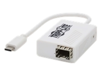 Tripp Lite USB C 3.1 to Fiber Optic Gigabit Ethernet Adapter, Open SFP Port for Singlemode/Multimode, 1310 nm, LC