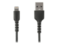 StarTech.com 3 ft(1m) Durable Black USB-A to Lightning Cable, Heavy Duty Rugged Aramid Fiber USB Type A to Lightning Charger/Sync Power Cord, Apple MFi Certified iPad/iPhone 12 Pro Max