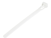 StarTech.com 12cm(5&quot;) Reusable Cable Ties, 7mm(1/4&quot;) wide, 30mm(1-1/8&quot;) Bundle Dia. 22kg(50lb) Tensile Strength, Releasable Nylon Ties, Indoor/Outdoor, 94V-2/UL Listed, 100 Pack, White
