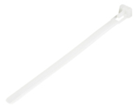 StarTech.com 15cm(6&quot;) Reusable Cable Ties, 7mm(1/4&quot;) wide, 35mm(1-3/8&quot;) Bundle Dia. 22kg(50lb) Tensile Strength, Releasable Nylon Ties, Indoor/Outdoor, 94V-2/UL Listed, 100 Pack, White