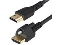 Startech 2m (6ft) HDMI Cable with Locking Screw, 4K 60Hz HDR 10, High Speed HDMI 2.0 Monitor Cable with Locking Screw Connector for Secure Connection, HDMI Cable with Ethernet, M/M