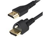 Startech 1m (3ft) HDMI Cable with Locking Screw, 4K 60Hz HDR 10, High Speed HDMI 2.0 Monitor Cable with Locking Screw Connector for Secure Connection, HDMI Cable with Ethernet, M/M