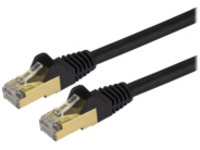 StarTech.com 10ft CAT6A Ethernet Cable, 10 Gigabit Shielded Snagless RJ45 100W PoE Patch Cord, CAT 6A 10GbE STP Network Cable w/Strain Relief, Black, Fluke Tested/UL Certified Wiring/TIA