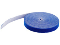 StarTech.com 25ft Hook and Loop Roll, Cut-to-Size Reusable Cable Ties, Bulk Industrial Wire Fastener Tape / Adjustable Fabric Wraps Blue / Resuable Self Gripping Cable Management Straps
