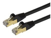 StarTech.com 25ft CAT6A Ethernet Cable, 10 Gigabit Shielded Snagless RJ45 100W PoE Patch Cord, CAT 6A 10GbE STP Network Cable w/Strain Relief, Black, Fluke Tested/UL Certified Wiring/TIA