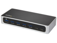 StarTech.com 7 Port USB C Hub with Fast Charge Port, USB-C to 5x USB-A 2x USB-C USB 3.0 (USB 3.1/3.2 Gen 1 SuperSpeed 5Gbps), Self Powered Type-C Hub w/ Power Adapter, Desktop/Laptop Hub