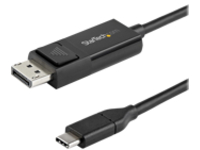 StarTech.com 6ft (2m) USB C to DisplayPort 1.2 Cable 4K 60Hz, Bidirectional DP to USB-C or USB-C to DP Reversible Video Adapter Cable, HBR2/HDR, USB Type C / Thunderbolt 3 Monitor Cable