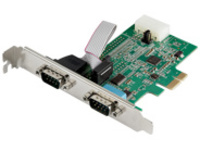 StarTech.com 2-port PCI Express RS232 Serial Adapter Card, PCIe RS232 Serial Host Controller Card, PCIe to Dual Serial DB9 COM Port Card, 16950 UART, Expansion Card, Windows, macOS, Linux