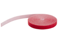 StarTech.com 25ft Hook and Loop Roll, Cut-to-Size Reusable Cable Ties, Bulk Industrial Wire Fastener Tape / Adjustable Fabric Wraps Red / Resuable Self Gripping Cable Management Straps