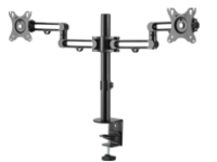StarTech.com Desk Mount Dual Monitor Arm, Desk Clamp VESA Compatible Monitor Mount for up to 32 inch Displays, Ergonomic Articulating Monitor Arm, Height Adjustable/Tilt/Swivel/Rotating