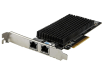 StarTech.com Dual Port 10G PCIe Network Adapter Card, Tehuti TN4010 10GBASE-T & NBASE-T PCI Express Network Interface Adapter 10/5/2.5/1GbE Multi Gigabit Ethernet 5 Speed NIC LAN Card