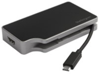 StarTech.com USB C Multiport Adapter to 4K HDMI or 1080p VGA, USB Type C Travel Dock with 95W PD Pass-Through, USB-A, Gigabit Ethernet, USB-C Video Display Adapter Mini Docking Station