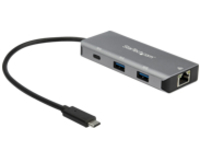 StarTech.com 3-Port USB-C Hub with LAN Port - 10Gbps - 2x US