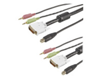 StarTech.com 6 ft 4-in-1 USB DVI KVM Cable with Audio and Microphone