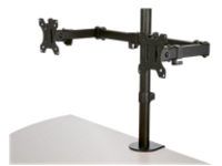 StarTech.com Desk Mount Dual Monitor Arm, Desk Clamp / Grommet VESA Monitor Mount for up to 32 inch Displays, Ergonomic Articulating Monitor Arm, Height Adjustable/Tilt/Swivel/Rotating