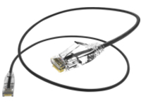 Unirise Clearfit Slim patch cable - 30.5 cm - black