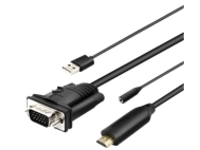 4XEM - Adapter - USB, mini-phone stereo 3.5 mm, HDMI to HD-15 (VGA) male
