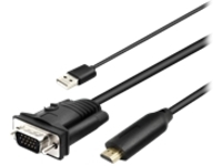 4XEM - Video cable - HDMI male to HD-15 (VGA), mini-USB Type A (power only) male
