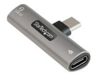 StarTech.com USB C Audio &amp; Charge Adapter, USB-C Audio Adapter with USB-C Audio Headphone/Headset Port and 60W USB Type-C Power Delivery Pass-through Charger, For USB-C Phone/Tablet/Laptop