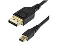 StarTech 3ft (1m) VESA Certified Mini DisplayPort to DisplayPort 1.4 Cable, 8K 60Hz HBR3 HDR, Super UHD mDP to DP 1.4 Cord, Slim (34 AWG) Ultra HD 4K 120Hz, Monitor/Video Cable