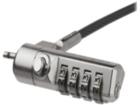StarTech.com 6.5ft (2m) Laptop Cable Lock, 4 Digit Combination Laptop/Desktop Security Cable Lock for K-Slot Devices/Computers/Monitors, Portable Anti-Theft Vinyl Coated Steel Cable Lock