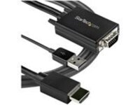 StarTech.com 10ft VGA to HDMI Converter Cable with USB Audio Support &amp; Power, Analog to Digital Video Adapter Cable to connect a VGA PC to HDMI Display, 1080p Male to Male Monitor Cable