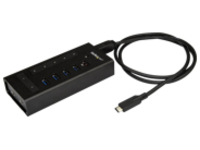 StarTech.com 7 Port USB C Hub, USB Type-C to 2x USB-C/5x USB-A, Moutable Metal Hub, USB 3.0, SuperSpeed 5Gbps USB 3.1/USB 3.2 Gen 1, Self Powered, BC 1.2 Fast Charge, 5 x USB-A, 2 x USB-C