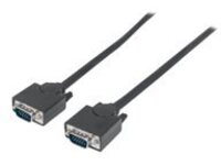 Manhattan SVGA Monitor Cable, HD15, 4.5m, Male to Male, Compatible with VGA, Fully Shielded, Black, Lifetime Warranty, Polybag
