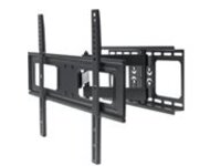 Manhattan TV & Monitor Mount, Wall, Full Motion, 1 screen, Screen Sizes: 37-65", Black, VESA 200x200 to 600x400, Max 50kg, LFD, Tilt & Swivel with 3 Pivots, Lifetime Warranty