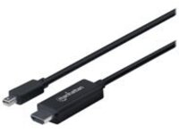Manhattan Mini DisplayPort 1.1 to HDMI Cable, 1080p@60Hz, 3m, Male to Male, Black, Three Year Warranty, Polybag