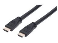 Manhattan HDMI In-Wall CL3 Cable with Ethernet, 4K@60Hz (Premium High Speed), 10m, Male to Male, Black, Ultra HD 4k x 2k, In-Wall rated, Fully Shielded, Gold Plated Contacts, Lifetime Warranty, Polybag