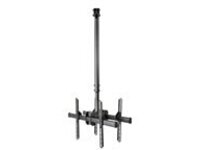 StarTech.com Dual TV Ceiling Mount, Back-to-Back Heavy Duty Hanging Dual Screen Mount with Adjustable Telescopic 3.5&#x27; to 5&#x27; Pole, Tilt/Swivel/Rotate, VESA Bracket for 32&#x201D;-75&quot; Displays