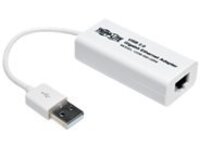 Tripp Lite USB 2.0 Hi-Speed to Gigabit Ethernet NIC Network Adapter White - network adapter