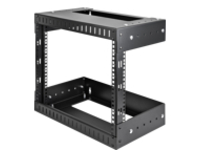 StarTech.com 8U 19" Wall Mount Network Rack, Adjustable Depth 12-20" 2 Post Open Frame Server Room Rack for AV/Data/ IT Communication/Computer Equipment/Switch with Cage Nuts & Screws