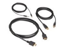 Tripp Lite HDMI KVM Cable Kit - 4K HDMI, USB 2.0, 3.5 mm Audio (M/M), Black, 6 ft. - video / audio / data cable kit - 1…