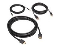 Tripp Lite HDMI KVM Cable Kit - 4K HDMI, USB 2.0, 3.5 mm Audio (M/M), Black, 10 ft. - video / audio / data cable kit - …