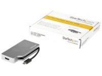StarTech.com USB C Multiport Video Adapter with HDMI, VGA, Mini DisplayPort or DVI, USB Type C Monitor Adapter to HDMI 2.0 or mDP 1.2 (4K 60Hz), VGA or DVI (1080p), Space Gray Aluminum