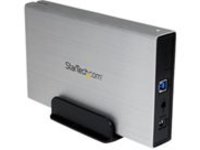 StarTech.com 3.5in Silver Aluminum USB 3.0 External SATA III SSD / HDD Enclosure with UASP - Portable USB 3 3.5" SATA...