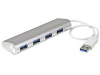 StarTech.com 4 Port Portable USB 3.0 Hub with Built-in Cable