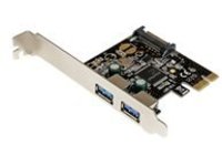 StarTech.com 2 Port PCI Express USB 3.0 Controller Card w/ SATA Power - USB adapter - PCIe - USB 3.0 x 2...