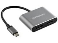 StarTech.com USB C Multiport Video Adapter, 4K 60Hz USB-C to HDMI 2.0 or DisplayPort 1.2 Monitor Adapter, USB Type-C 2-in-1 Display Converter HDMI/DP HBR2 HDR, Thunderbolt 3 Compatible