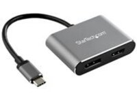 StarTech.com USB C Multiport Video Adapter, 4K 60Hz USB-C to HDMI 2.0 or DisplayPort 1.2 Monitor Adapter, USB Type-C 2-in-1 Display Converter HDMI/DP HBR2 HDR, Thunderbolt 3 Compatible