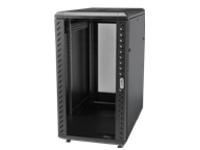 Startech 32U 19" Server Rack Cabinet, Adjustable Depth 6-32 inch, Lockable 4-Post Network/Data/AV Equipment Rack Enclosure w/ Glass Door & Casters, Flat Pack, 1763lb/800kg Capacity