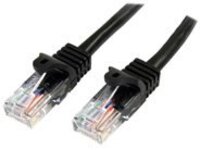 StarTech.com Cat5e Ethernet Cable - 25 ft - Black- Patch Cable - Snagless Cat5e Cable - Long Network Cable - Ethernet C…